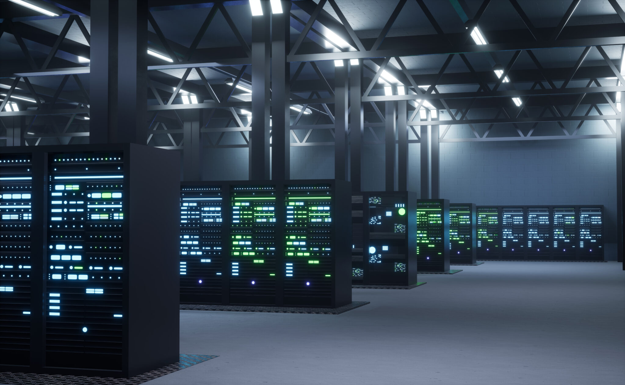 Modern data centre exterior building
