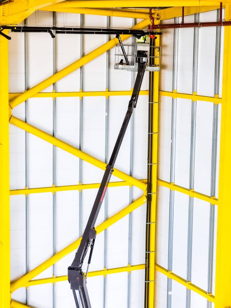 Warehouse rainwater drainage installed at height